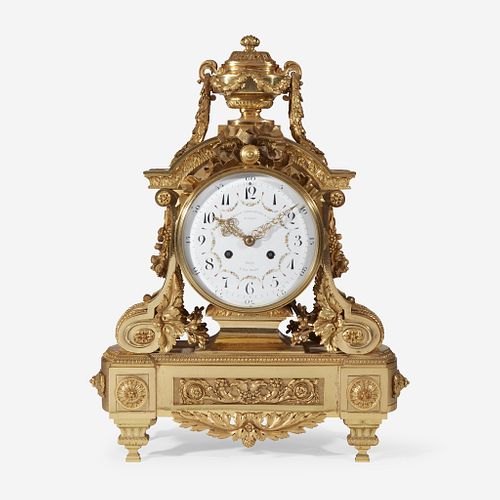 A Louis XVI Style Gilt-Bronze Mantel Clock Lemerle-Charpentier & Cie., Paris, 19th century