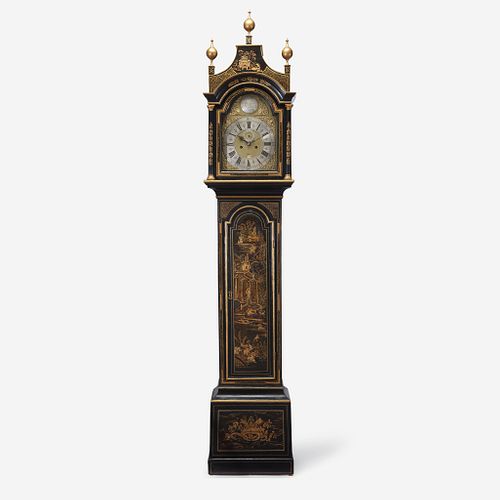 A George III Japanned Tall Case Clock Thomas Hally, London, late 18th century