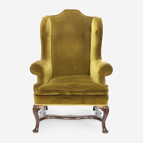 A George II Carved Walnut Easy Chair First half 18th century