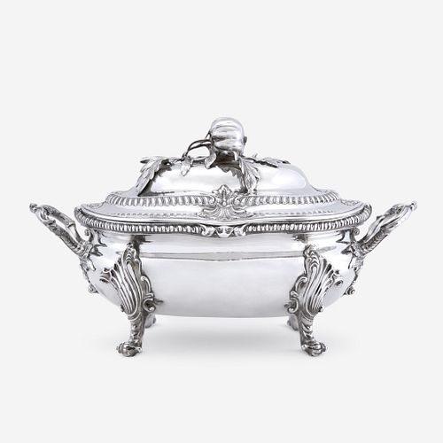 A George II Sterling Silver Soup Tureen and Cover Edward Wakelin, London, 1759