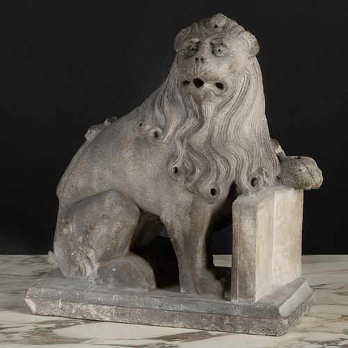 Italian Stone Figure of a Heraldic Lion, Venice