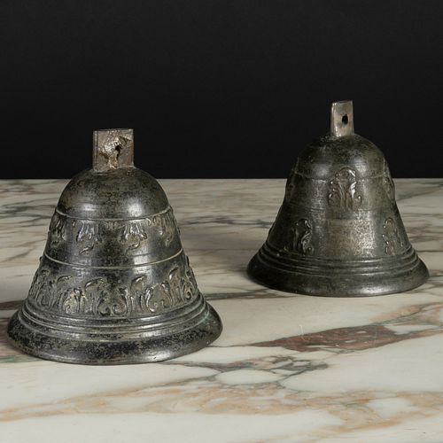 Two Continental Baroque Bronze Bells