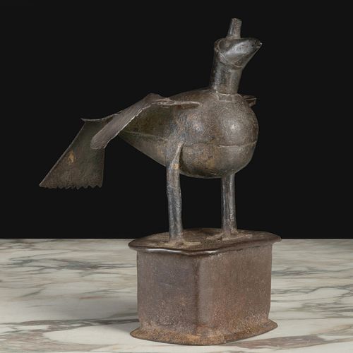 Continental Primitive Wrought-Iron Bird Form Ewer