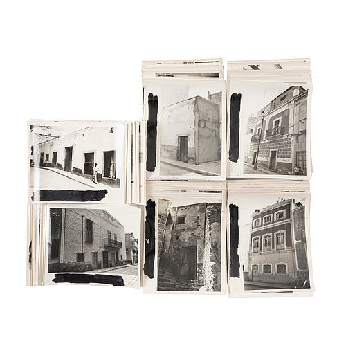 Casas de Guanajuato. Fachadas - Portones - Balcones - Ruinas.  Plata sobre gelatina. Calles y callejones. Pzs: 65.