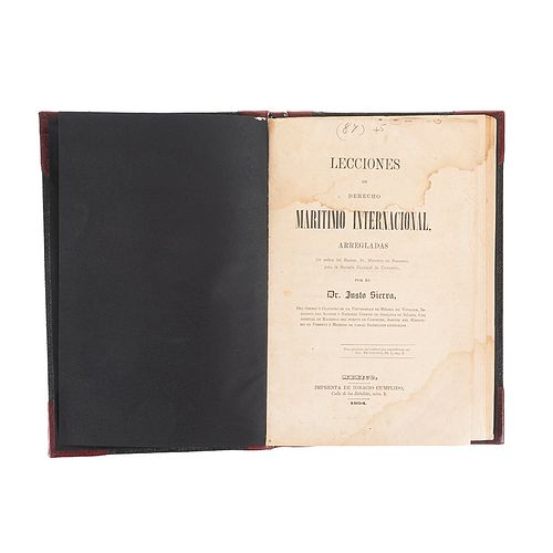 Sierra, Justo. Lecciones de Derecho Marítimo Internacional. México: Imprenta de Ignacio Cumplido, 1854.