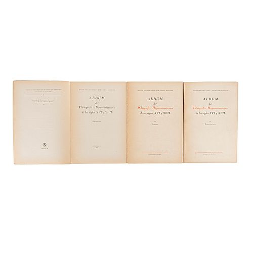 Millares Carlo, Agustín - Mantecón, J. I. Álbum de Paleografía Hispanoamericana de los Siglos XVI y XVII. México: 1955. T. I-III. Pz: 3