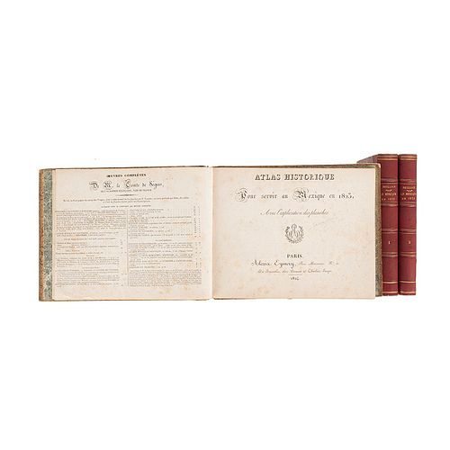 Beulloch, M. Le Mexique en 1823, ou Relation d'un Voyage dans la Nouvelle Espagne y Atlas con 20 láminas. Paris: 1824. Piezas: 3.