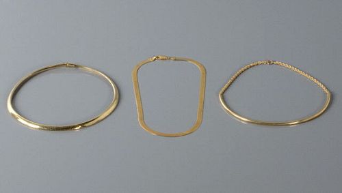 Three 14kt Yellow Gold Necklaces