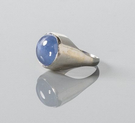 14kt White Gold Star Sapphire Ring