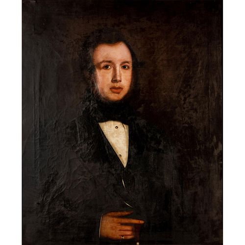 Oil on Canvas Painting, Portrait of Gentleman