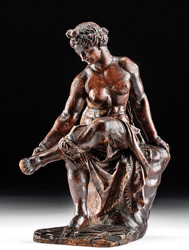 Published 17th C. European Fruitwood Statue of Venus