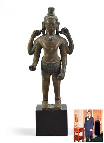 South East Asian Bronze Buddha Figure, 17-18th C.