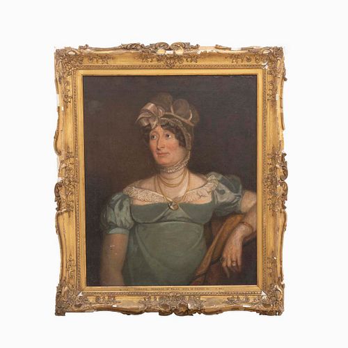 ANÃ“NIMO. Retrato de Caroline, Princess of Wales wife of George IV Ã“leo sobre tela. Enmarcado. 72 x 61 cm