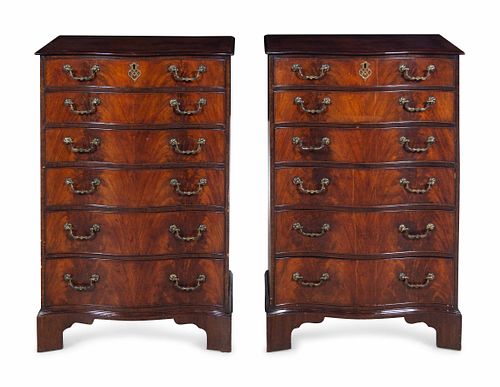 A Pair of George III Style Mahogany Side Chests