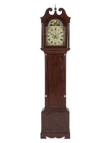 A George III Oak Tall Case Clock