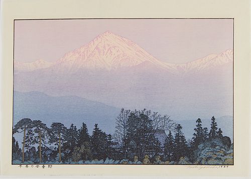Toshi Yoshida Japanese Woodblock Print Mountains