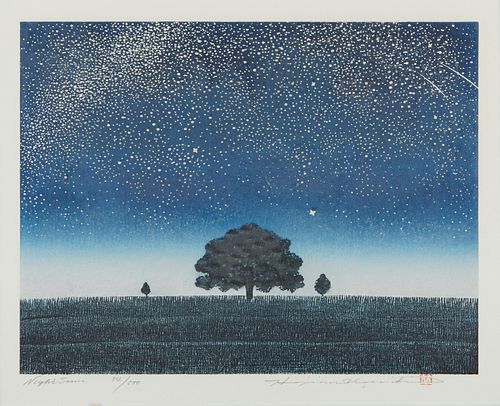 Grp: 3 Hajime Namiki "Tree Series" Woodblock Prints