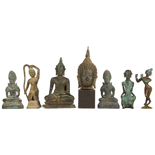 Grp: 7 Asian Bronze Figures