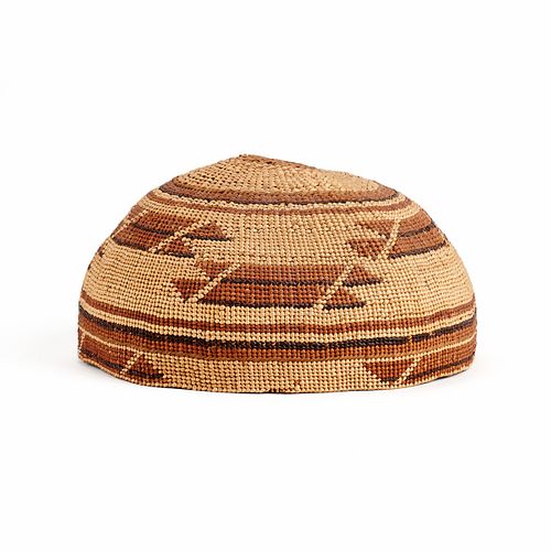 Hupa Three-Color Woven Basket Hat