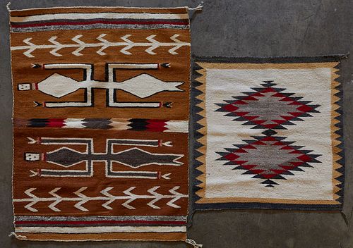 Grp: 2 Navajo Rugs Blanket Weavings - Yei