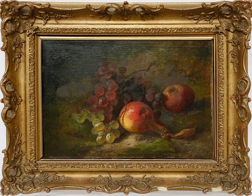 English Oil on Canvas "Fruit Still Life", 19th century