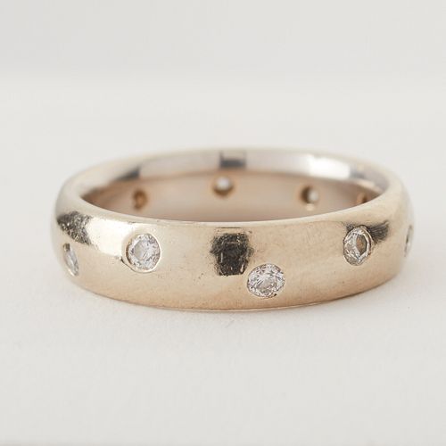 Custom 14K White Gold & Diamond Ring