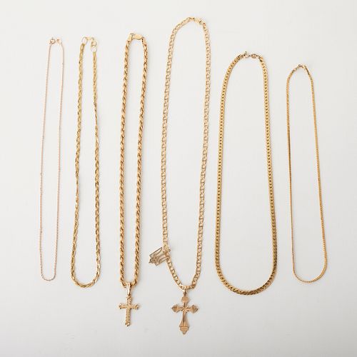 Grp: 6 14K Gold Necklaces