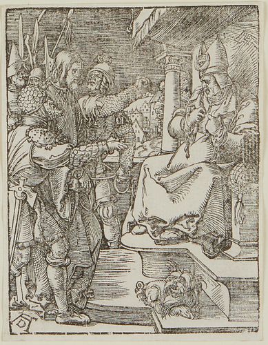 Albrecht Durer "Christ Before Caiaphas" Woodblock