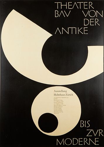 Armin Hofmann Poster 1955 Theater Bau Von der Antike bis zur Moderne