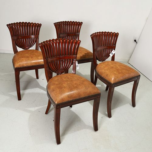Set (4) Maitland-Smith fan back chairs
