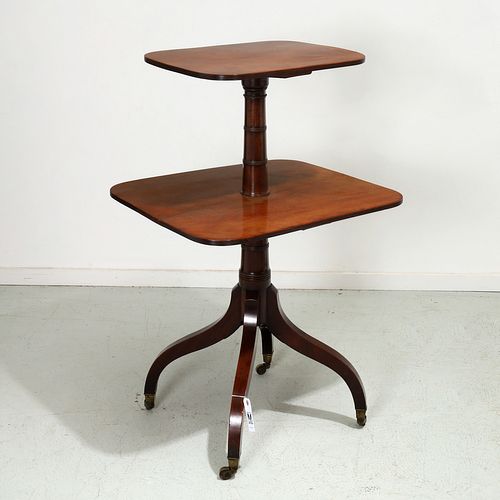 Regency style mahogany dumbwaiter table