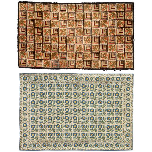 (2) Contemporary floral carpets