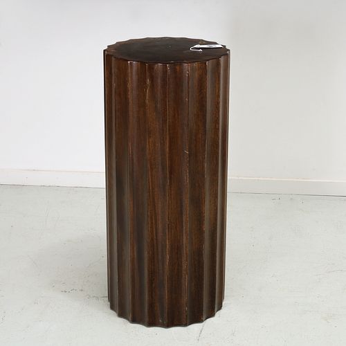Dunbar, mahogany fluted column pedestal