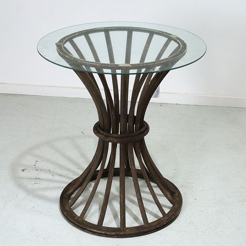 Contemporary steel wheat sheaf side table
