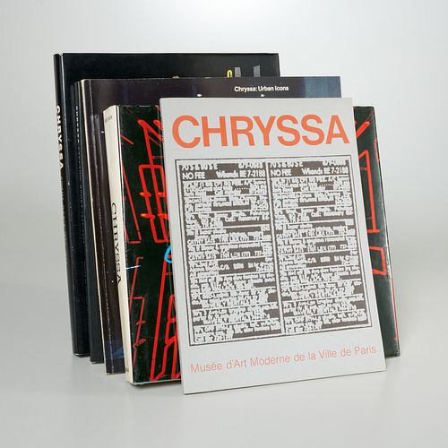 Chryssa, (5) books / exhibition catalogues, signed