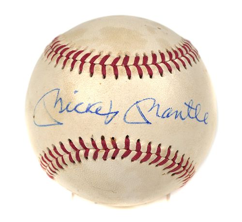 MICKEY MANTLE Signed Baseball 