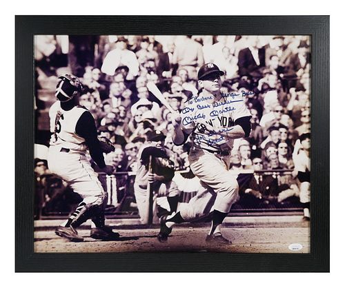 MICKEY MANTLE, Signed Photo to Pres. Bush, JSA
