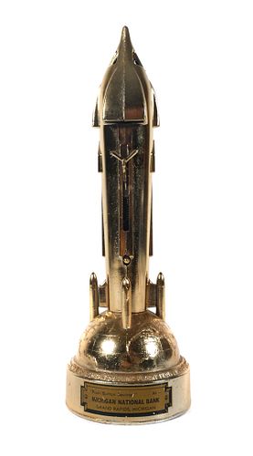 Vintage Metal Spaceship Rocket Toy Mechanical Bank