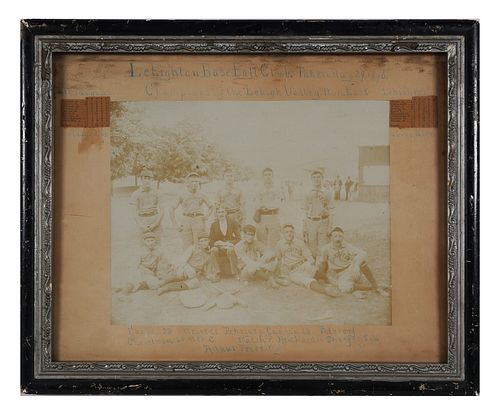 1896 Baseball Champions Photo, Lehigh Valley