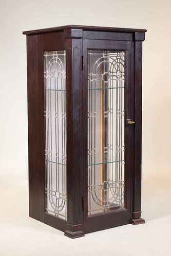 Victorian Walnut and Glass Display Cabinet