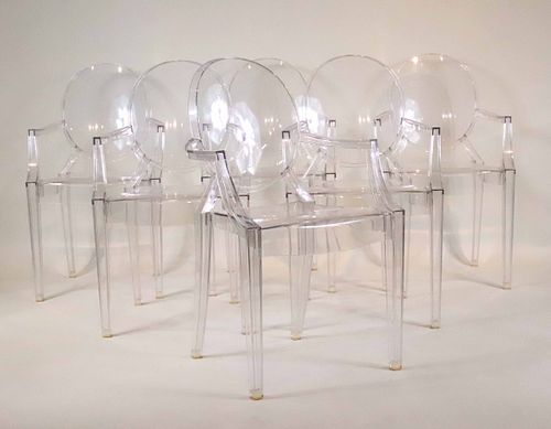Six Philippe Starck Ghost Chairs