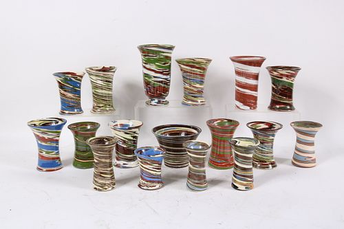 Seventeen Desert Sands Pottery Small Vases