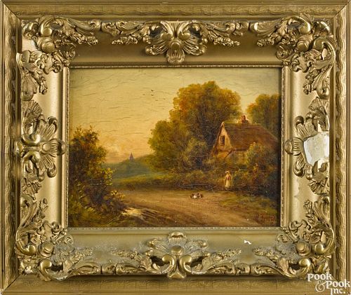 Robert Fenson (British 19th/20th), oil on canvas landscape, signed lower right, 9'' x 12''.