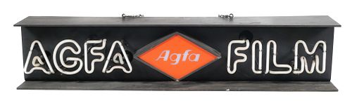 Agfa Film Neon Dealer Camera Shop Sign