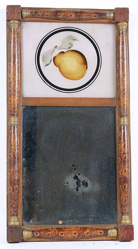 Federal Paint-Decorated Eglomise Inset Mirror