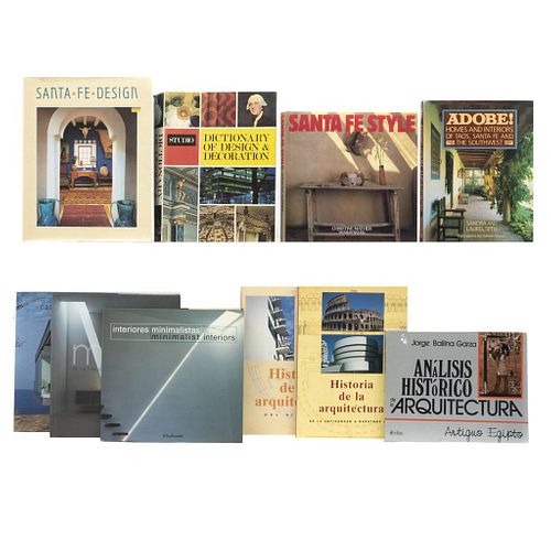 Libros de Historia de la Arquitectura, Diseño Santa Fe y Minimalismo. Santa Fe Design / Santa Fe Design. Piezas: 10.