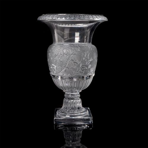 Impressive Lalique Crystal Versailles Pedestal Vase