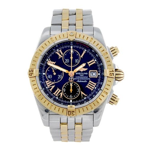 BREITLING - a gentleman's Chronomat Evolution chronograph bracelet watch. Stainless steel case with