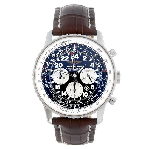 BREITLING - a gentleman's Navitimer Cosmonaute chronograph wrist watch. Circa 2005. Stainless steel