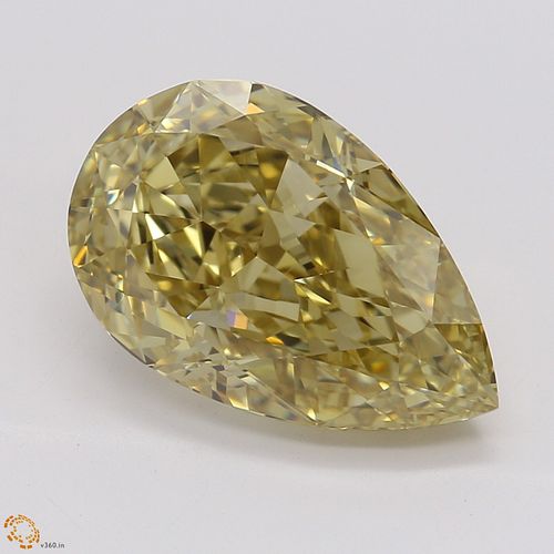 3.03 ct, Natural Fancy Brownish Yellow Even Color, VS2, Pear cut Diamond (GIA Graded), Appraised Value: $37,500 